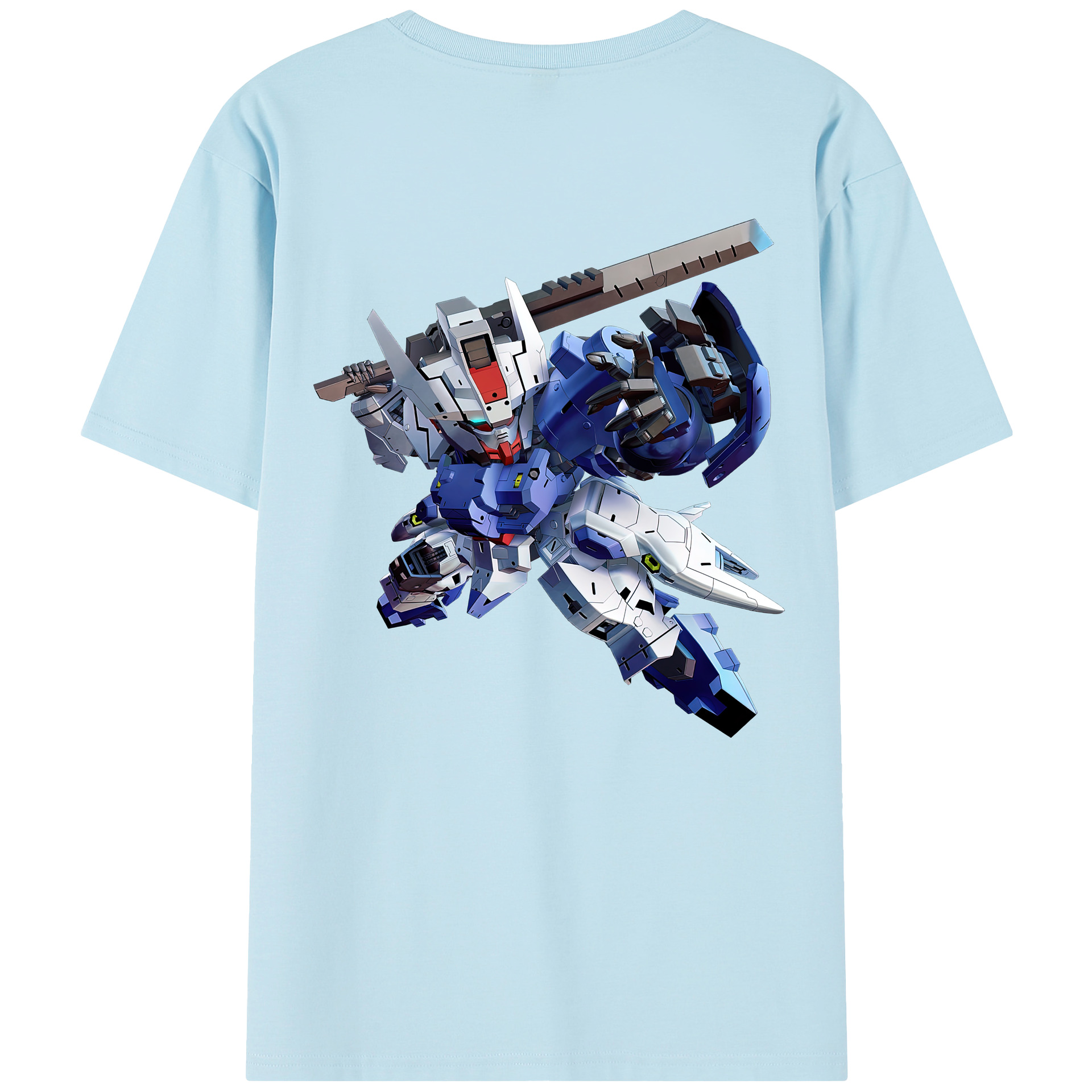 （画像用） 機動戦士ガンダム Mobile Suit Gundam 綿100％半袖Tシャツ（背面プリント）